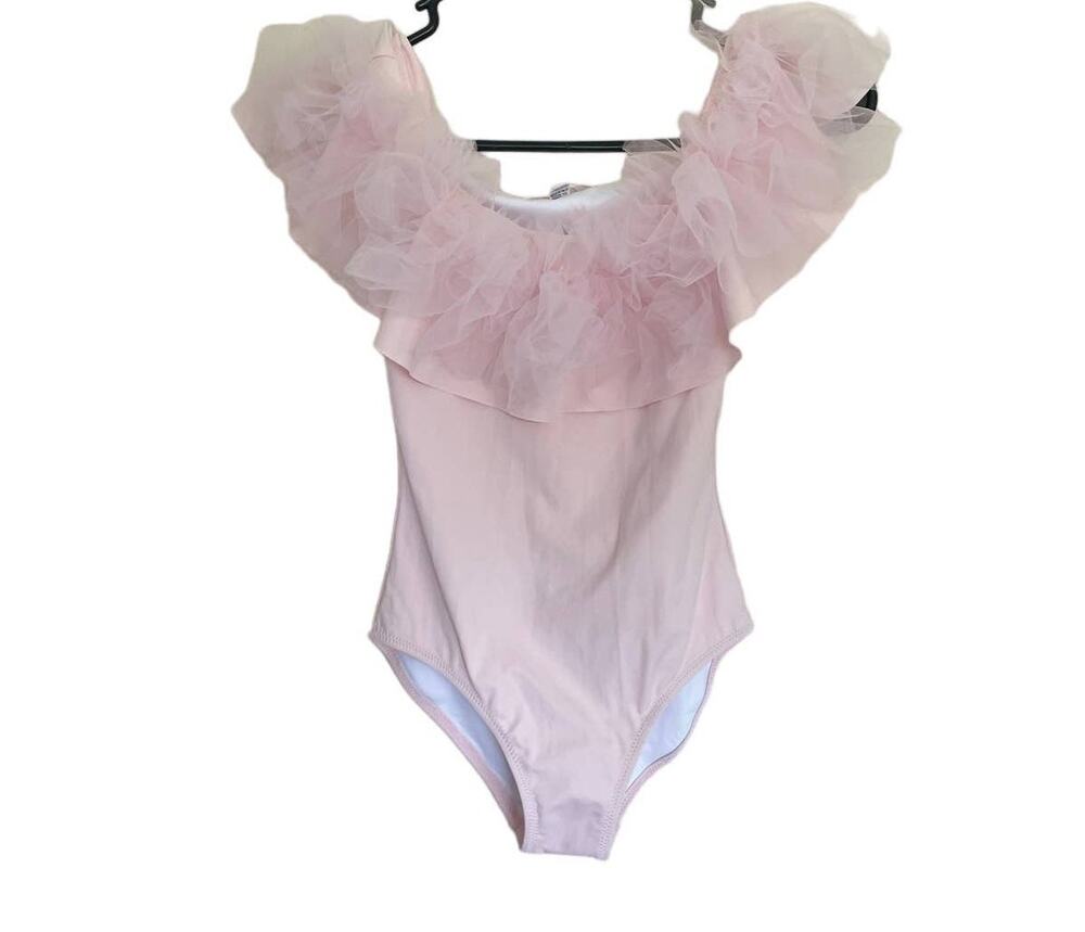 New Stella Cove Tulle Shoulder Swimsuit - Pink - Size 10